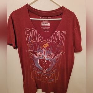 Bon Jovi key hole cut out shirt
